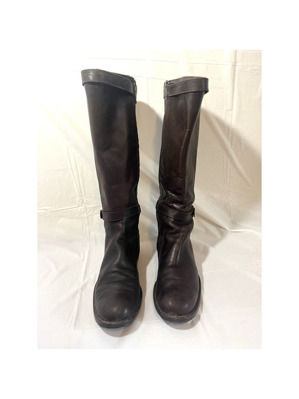 PENNYBLACK Boots Brown Leather riding boot Sz 6 Italy luxury